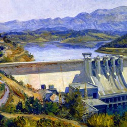 14 Karl Marx Hydroelectric Dam, 1961
(National Art Gallery, Tirana)