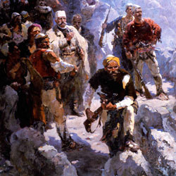 05 Bajram Curri at the Cave of Dragobia, 1956
(Guri Madhi Gallery, Korça)