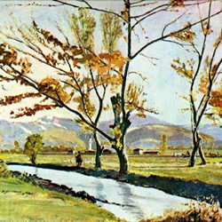 17 Landscape with a Brook, 1941
